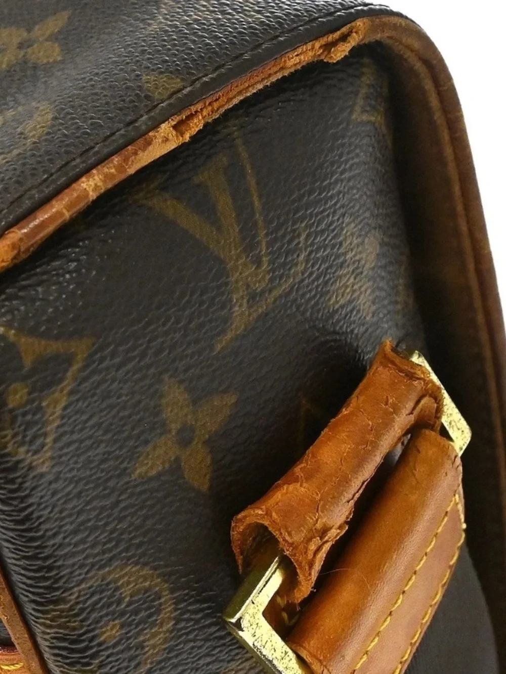 Louis Vuitton Monogram Messenger Bag in Brown with Gold Hardware